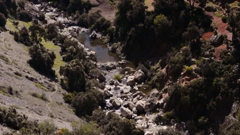 Ketama region river view from hill Stock Footage 240398488