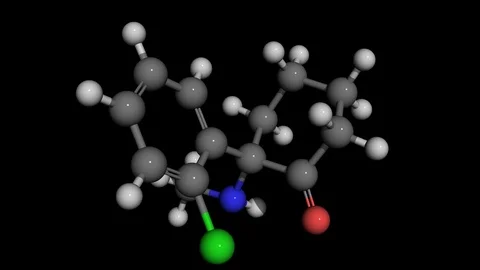 Ketamine molecule model rotating Stock Footage 95971098