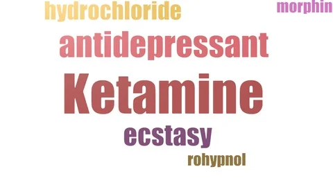 Ketamine Tag Cloud Animated Isolated Stock Footage 107207016