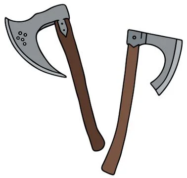 Ketch axes Stock Illustration