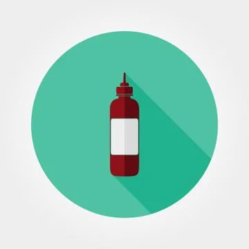 Ketchup bottle. Icon Stock Illustration