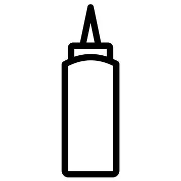 Ketchup Bottle Icon Vector Illustration for Food and Restaurant Menu Design Illustrazione stock