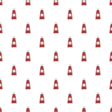 Ketchup bottle pattern creating food condiment background Illustrazione stock