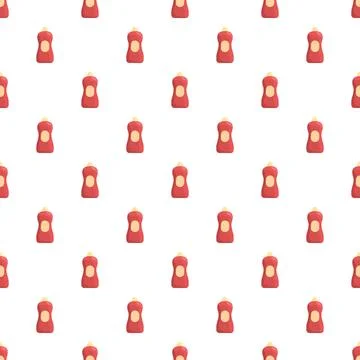 Ketchup bottle pattern for food and cooking themes Stock Illustration