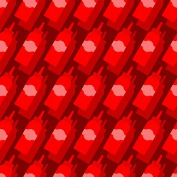 Ketchup bottle pattern seamless. Packing ketchup background. vector texture Stock Illustration