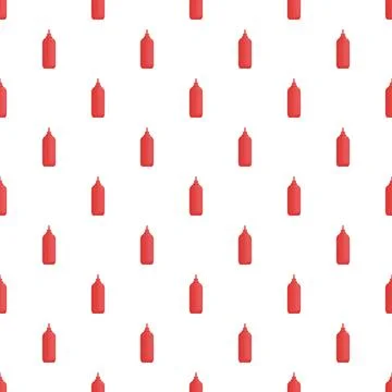 Ketchup bottle repeating pattern background design Illustrazione stock