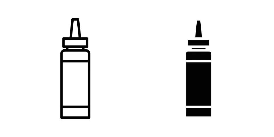 Ketchup icon vector design illustrations Illustrazione stock
