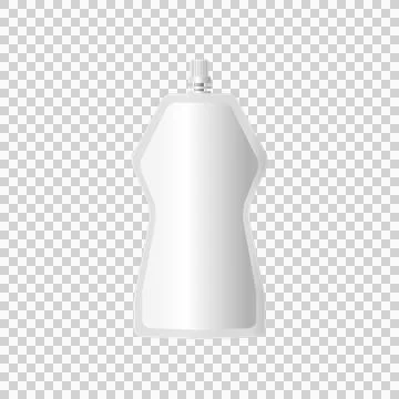 Ketchup pack bottle mockup 3d sauce. Tomato ketchup package food container Stock Illustration