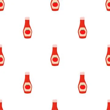 Ketchup pattern seamless vector Illustrazione stock