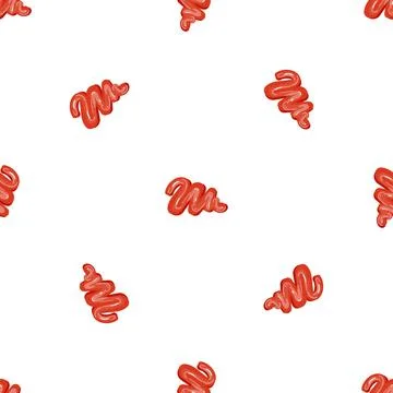 Ketchup sauce pattern seamless vector Stock Illustration