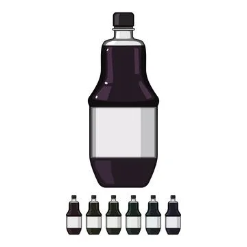 Ketchup soy sauce cartoon vector graphic Stock Illustration