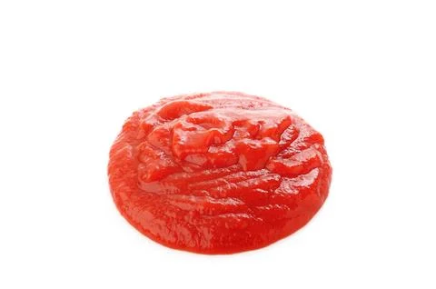 Ketchup on white background Stock Photos