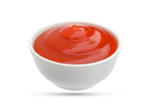 Ketchup on white background Stock Photos