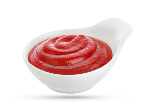 Ketchup on white Stock Photos