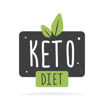 Keto Diet. Vector badge, mark, symbol illustration on white background. Stock Illustration