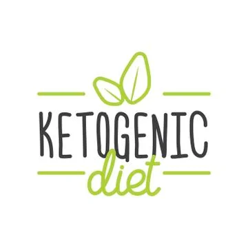Keto Diet. Vector badge, mark, symbol illustration on white background. 库存插图
