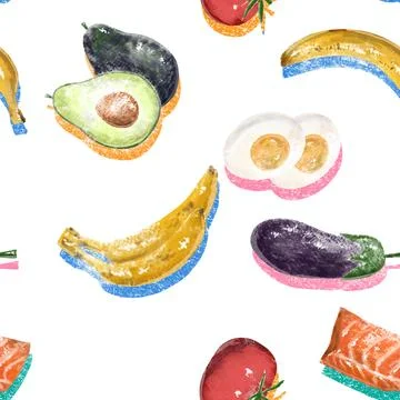Keto illustration pattern Stock-Illustration