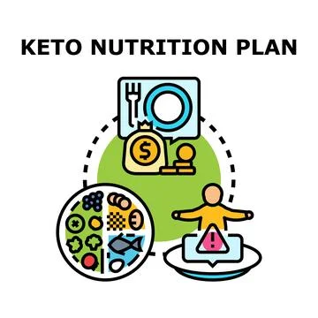 Keto nutrition plan concept offering healthy lifestyle choices Illustration