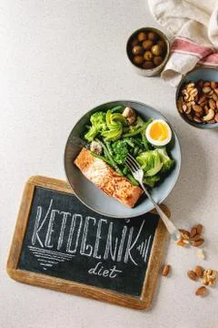 Ketogenic diet dinner Stock Photos
