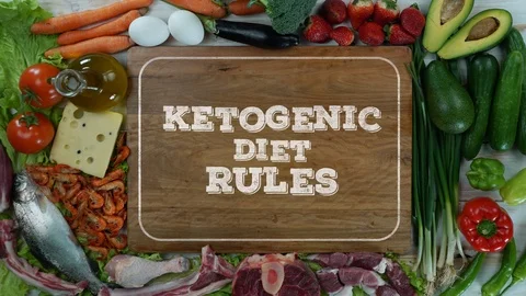 Ketogenic diet rules stop motion Stock-Footage 85615369