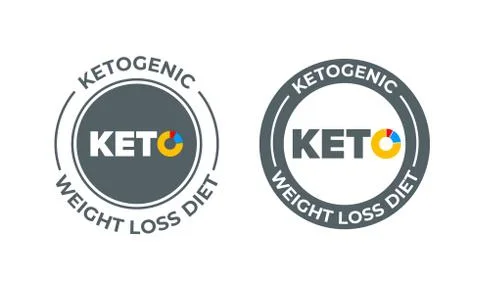 Ketogenic diet vector icon. 100 percent weight loss keto diet nutrition label Stock Illustration