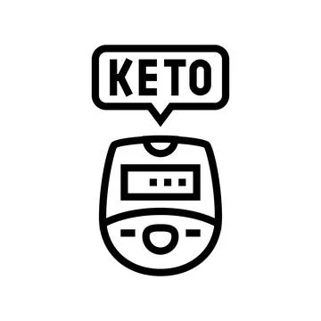 Ketone meter device line icon vector illustration Stock Illustration