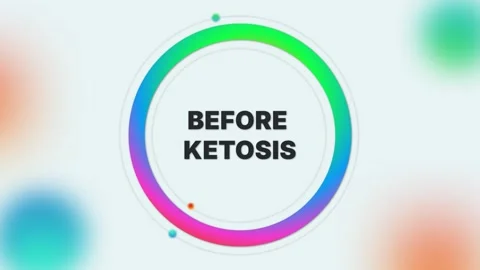 Before Ketosis text animation on light gradient medical background Stock Footage 314422968