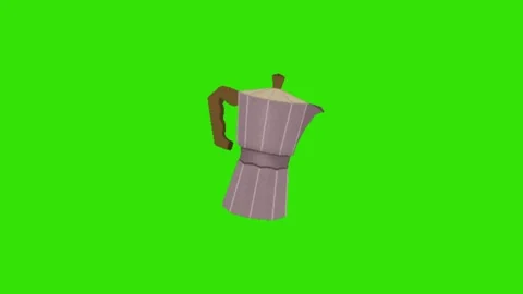 Kettle animation on green screen Vidéo 330680412