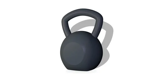 Kettle bell concept: the harder you work, the easier it gets. Shadow transforms Stock Footage 87877797