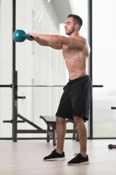 Kettle Bell Exercise Stock-Fotos