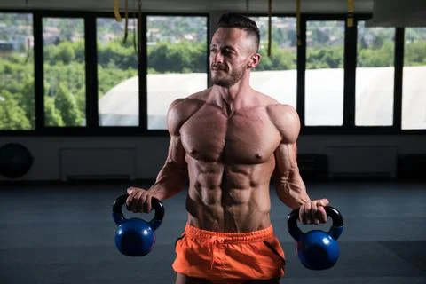 Kettle Bell Exercise Stock Photos