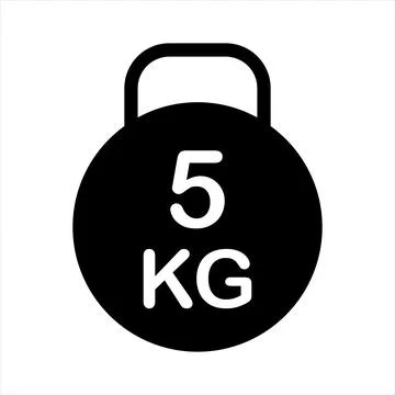 Kettle bell glyph icon vector illustration isolated on white background Stock Illustration