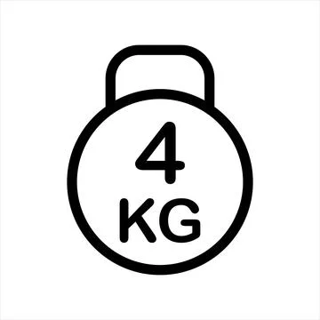 Kettle bell line icon vector illustration isolated on white background Stock Illustration