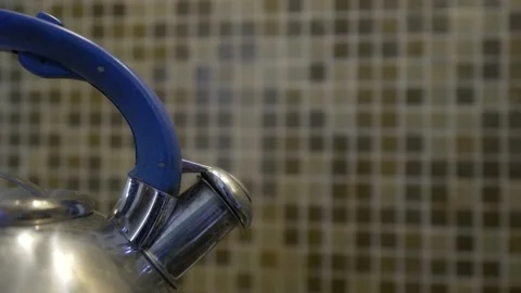 The kettle is boiling. Close-up. Stock Footage 150623833