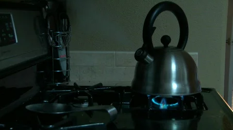 Kettle Boiling Stock Footage 484011