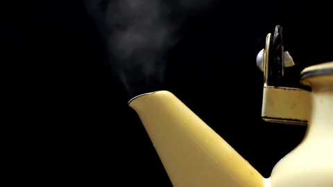The kettle is boiling Stock Footage 86837859