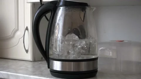 The kettle is boiling. Morning drinks Stock Footage 160639537