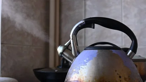 Kettle boils Stock Footage 172442073