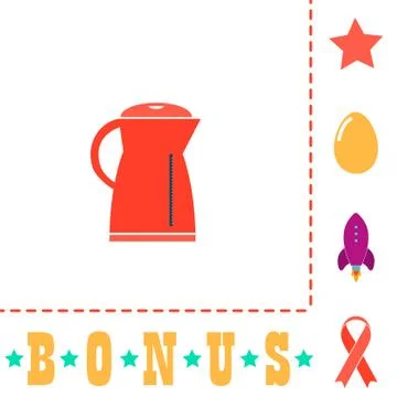 Kettle computer symbol Illustrazione stock