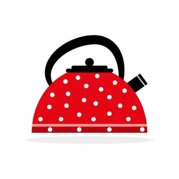 Kettle flat icon. Vector illustration Stock Illustration