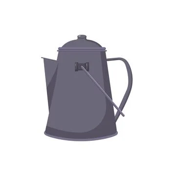 Kettle Flat Illustration. Clean Icon Design Element on Isolated White Backg.. 库存插图