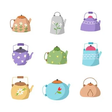 Kettle hand drawn vector illustration Stock Illustration