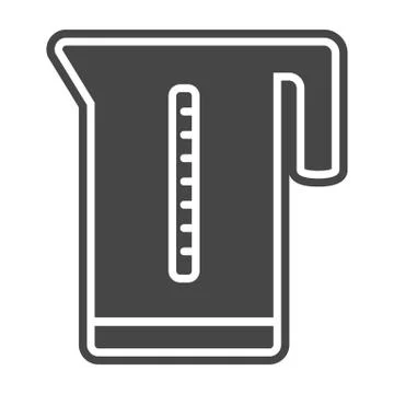 Kettle icon solid gray Stock Illustration