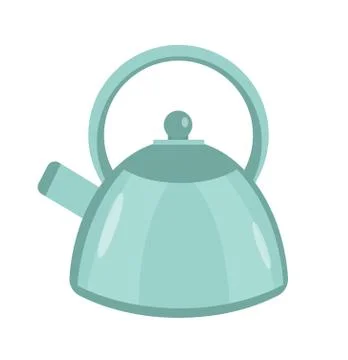 Kettle icon vector flat style. Isolated on white background.  illustration Stock Illustration