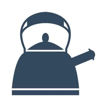 Kettle icon on white background. Illustrazione stock