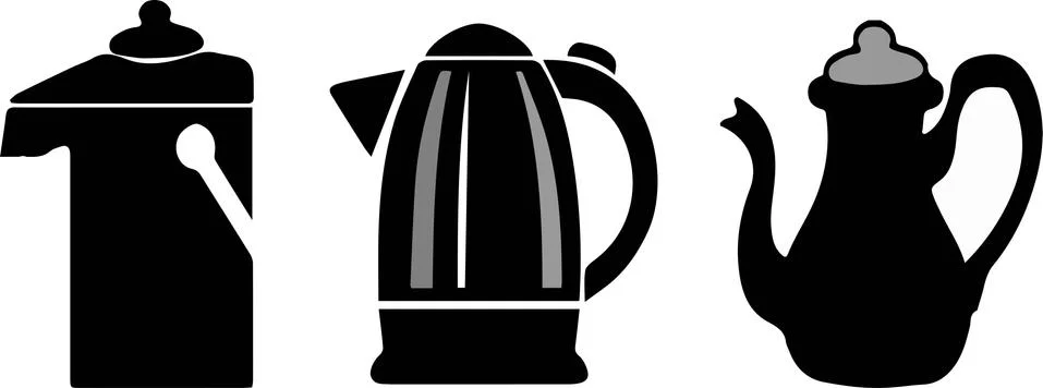 Kettle icon on white background Stock Illustration