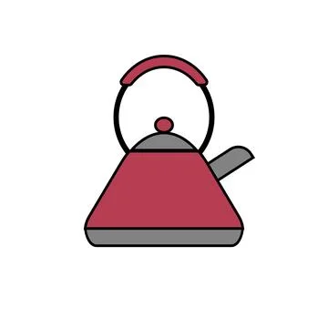 Kettle icon on white. Stock Illustration