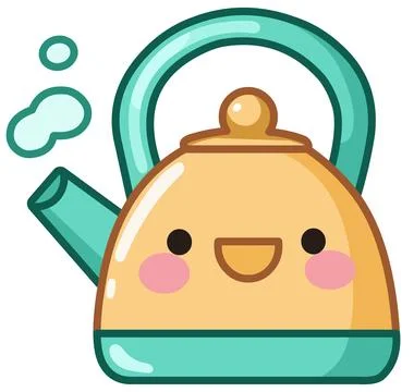Kettle Kawaii Illustrazione stock