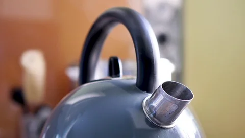 A kettle in a kitchen. Stock Footage 95752114