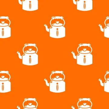 Kettle old pattern vector orange Stock Illustration